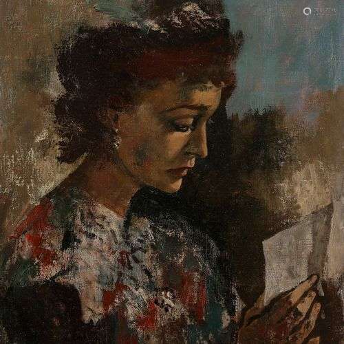 Roland OUDOT (1897-1981)La LectureHuile sur toile.Signée en ...