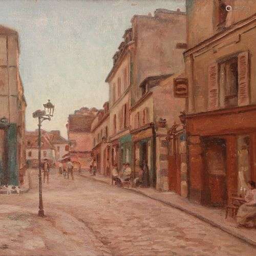 René Louis CHRÉTIEN (1867-1942)Montmartre, place du TertreHu...