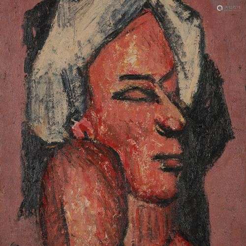 Ginés PARRA (1896-1960)Buste de femme, 1944Huile sur toile.S...