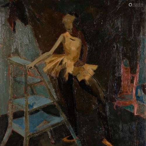 Michel RODDE (1913-2009)La BallerineHuile sur toile.Signée e...