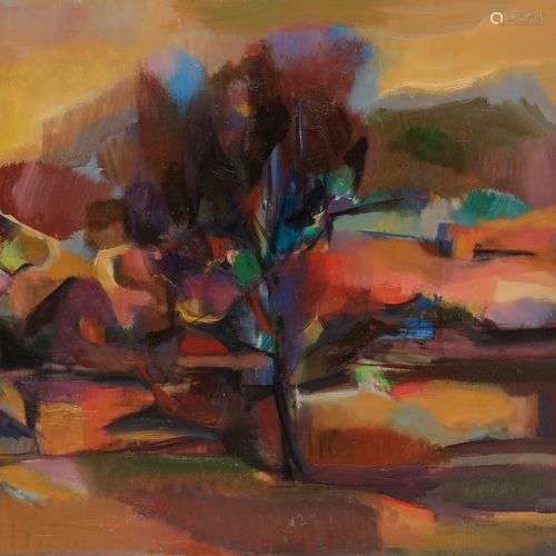 Jean MARZELLE (1916-2005)Paysage du midiHuile sur toile.Sign...