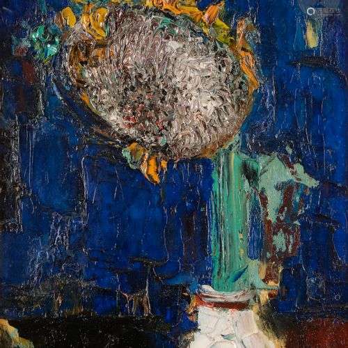 Bernard LORJOU (1908-1986)Tournesol fané, 1953Huile sur pann...