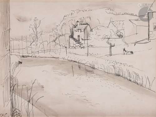 Christian CAILLARD (1899-1985)Jeunes filles - Paysage3 encre...