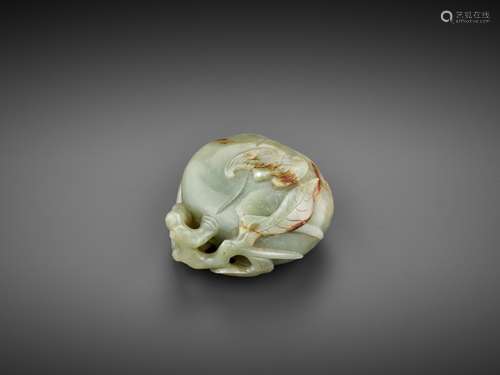 A 'PEACH AND BAT' JADE GROUP, EARLY QING DYNASTY