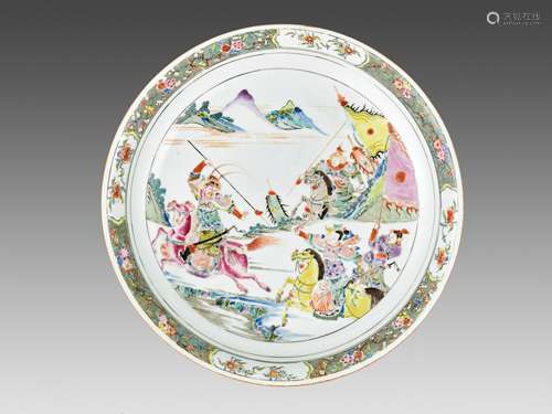 A LARGE FAMILLE ROSE DISH, YONGZHENG PERIOD