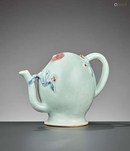 A CELADON-GLAZED 'CADOGAN' WINE POT, EARLIER QI…