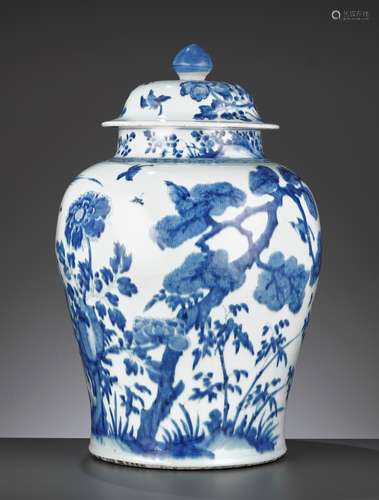 A 'THREE FRIENDS OF WINTER' BALUSTER JAR, KANGXI