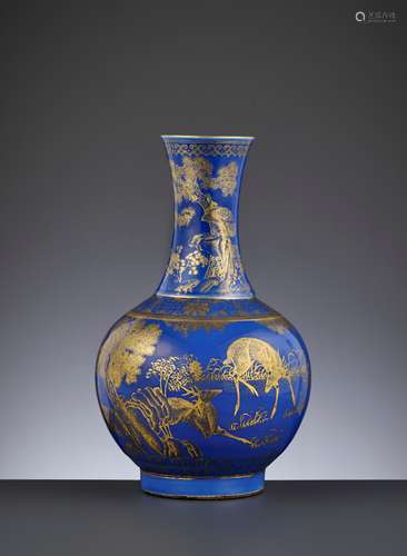 A GUANGXU MARK AND PERIOD GILT-DECORATED VASE