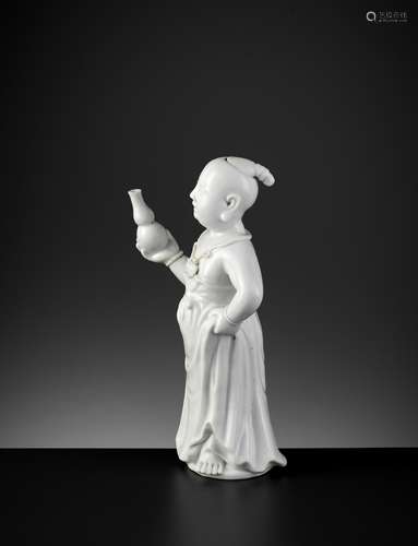 A DEHUA FIGURAL 'BOY' WATERDROPPER, EARLY QING