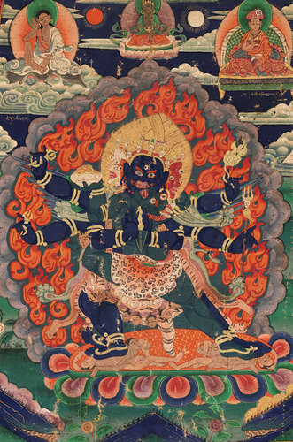 A THANGKA DEPICTING VAJRAKILA, 18TH-19TH CENTURY