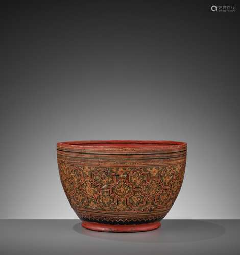 A LACQUER BOWL, BURMA, 18TH-19TH CENTURY