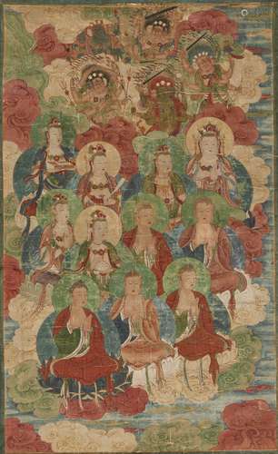 THREE PRINCIPAL BUDDHAS AND BODHISATTVAS', MING