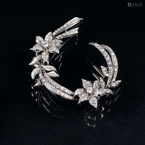 A Vintage Diamond Brooch.