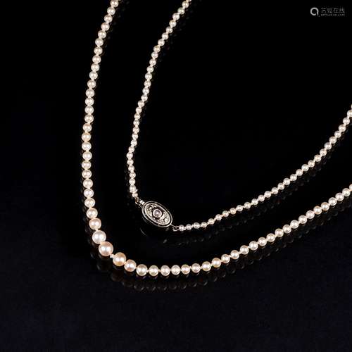 Juwelier Wilm est. 1767, Hamburg. A Natural Pearl Necklace.