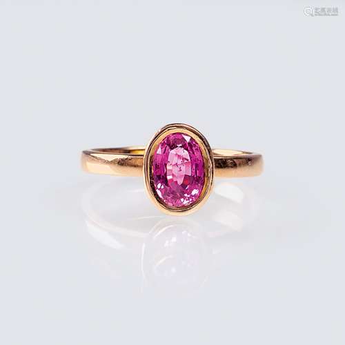 A Natural Pink Sapphire Ring.