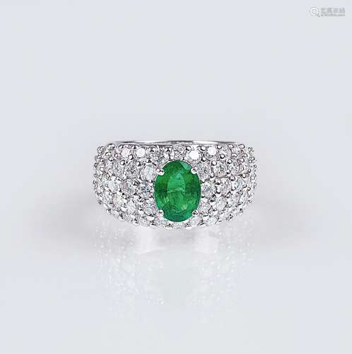 A Diamond emerald ring.