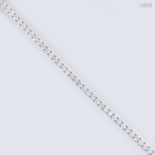 A diamond bracelet.