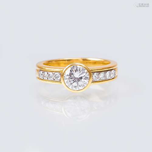 A Solitaire Diamond Ring in Rare White.