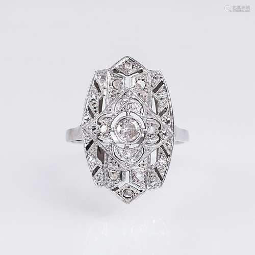 A Diamond Ring in the Style of Art Nouveau.