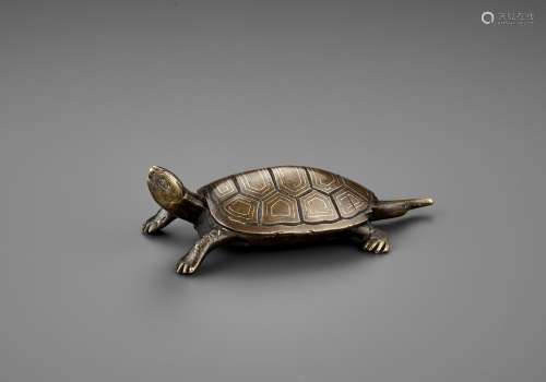 A BRONZE 'TURTLE' WEIGHT, SHISOU, MING DYNASTY