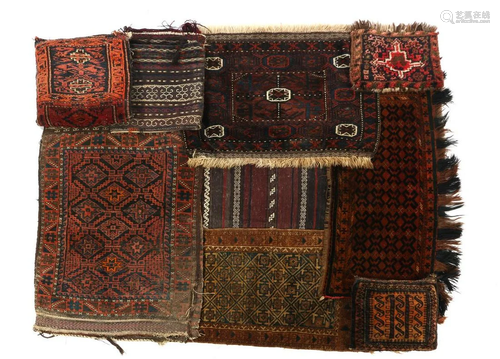 Lot with 9 various oriental carpets