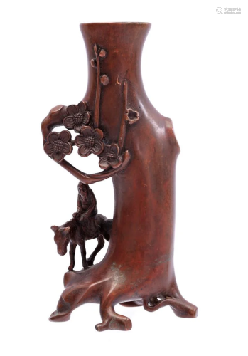 Bronze vase of a tree