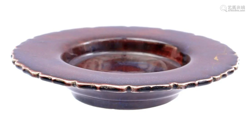 Glazed earthenware dish