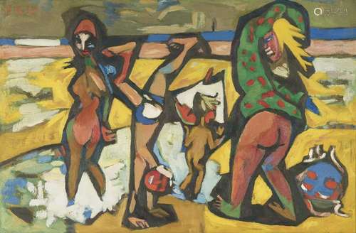 Friedrich Karl Gotsch. Strandszene. 1951