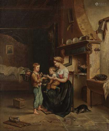 Mutter mit Kindern in der Küche