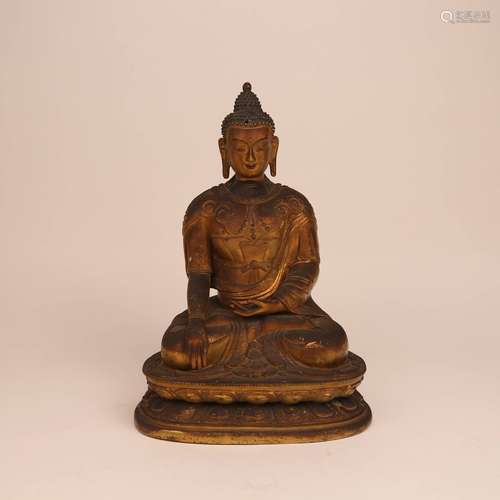 Bronze gilt Buddha statue