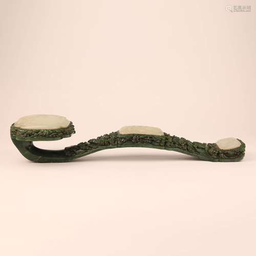 Inlaid Jade Ruyi