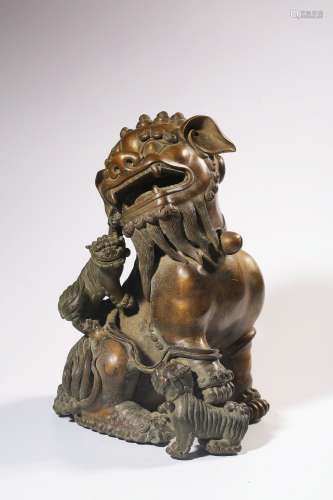 chinese bronze lion