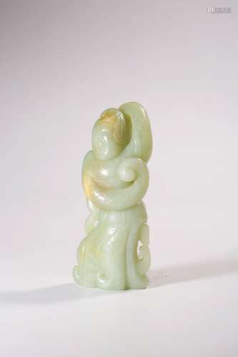 chinese hetain jade carving dancer