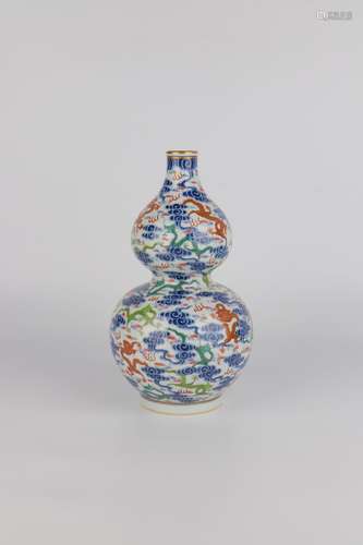 chinese blue and white famille rose porcelain vase