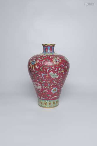 chinese famille rose porcelain meiping