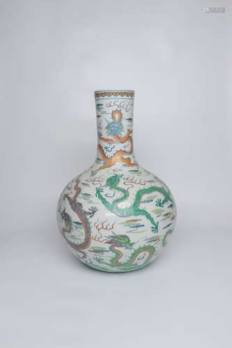 chinese doucai porcelain globular vase