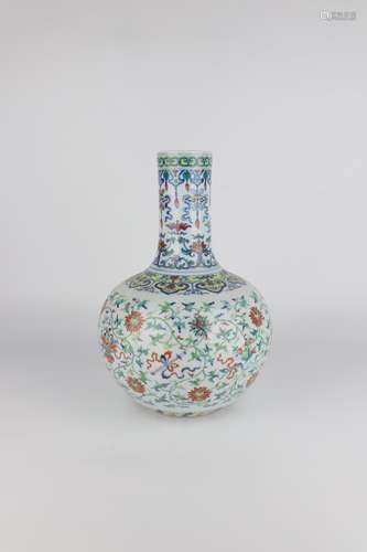 chinese doucai porcelain globular vase