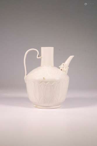 chinese white glazed porcelain ewer