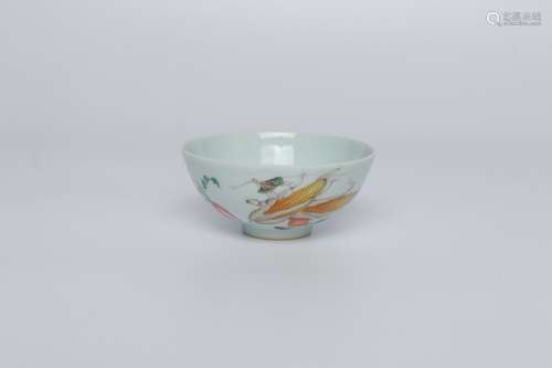 chinese famille rose porcelain cup