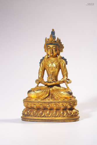 chinese gilt bronze buddha statue