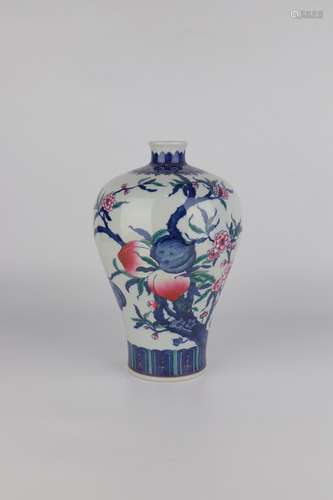 chinese blue and white famille rose porcelain meiping