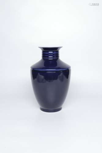 chinese sacrificial-blue glazed porcelain dish