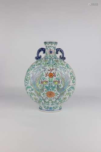 chinese doucai porcelain moonflask