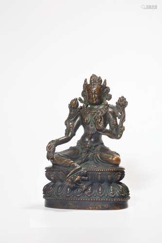 chinese bronze tara statue