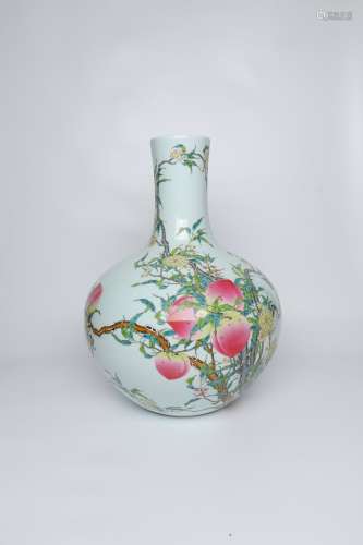 chinese famille rose porcelain globular vase