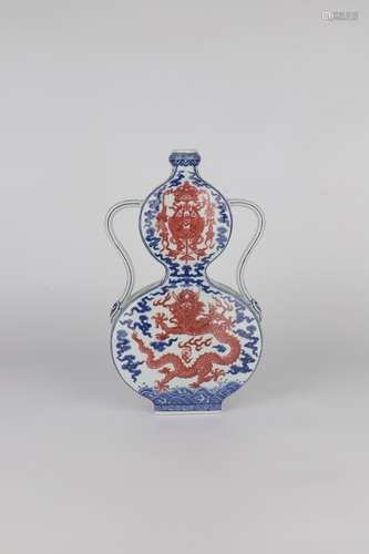 chinese blue and white porcelain double gourd vase