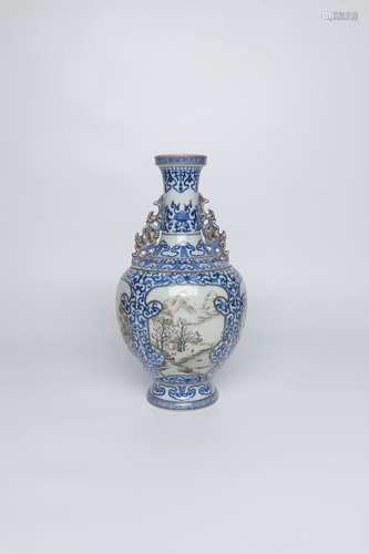 chinese blue and white porcelain vase