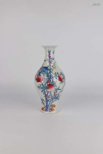 chinese blue and white famille rose porcelain vase