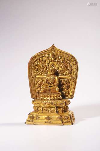 chinese gilt bronze buddha statue