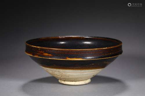 A YUAN DYNASTY BLACK GLAZED BOWL